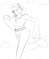 artist:unknown monochrome running shy_gal sketch // 2226x2670 // 689KB