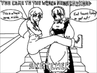 2girls artist:marielx comic mabinogi maid player_character taco_tuesday text // 800x600 // 14KB