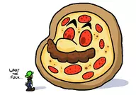 artist:peppertroopa luigi mario pepper pizza super_mario // 1436x1000 // 486KB
