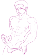 abs artist:robo_whiskers lip_bite masturbation muscles street_fighter urien // 1007x1476 // 322KB