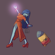 1girl artist:ruckeysquad blue_eyes blue_hair bracelet bullet_kin colored enter_the_gungeon long_hair qipao synergrace // 1500x1500 // 343KB