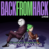 v-tan v_the_musical v_the_musical_XIII 1boy 1girl 4chan angry artist:unknown board-tan chair colored legs_crossed sitting text thinking yotsuba // 4000x4000 // 3.2MB