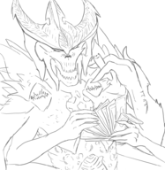 cigar diablo diablo_3 money paichulek sketch // 954x978 // 428KB