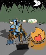 campfire colored greentext listening music shovel_knight // 1000x1200 // 486KB