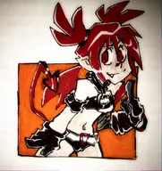 artist:boneax colored disgaea etna ink_drawing tail traditional_medium wings // 1000x1062 // 1.8MB