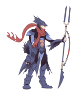 1boy colored final_fantasy final_fantasy_iv kain spear // 850x981 // 291KB