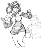 artist:borvar grope maid tales_of_(series) tales_of_berseria velvet_crowe // 990x1164 // 507KB