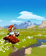 1girl aisha artist:jnrbtts cosplay monster_hunter palico // 764x925 // 274KB