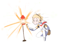 aigis artist:speakyfag collab colored explosion fireworks new_years new_years_collab_2018 parody persona_(series) persona_3 shin_megami_tensei // 1005x724 // 300KB