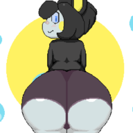 1girl animated animated_gif anthro artist:starwind77 ass ass_shake colored emolga furry gif huge_ass looking_at_viewer looking_back pixel_art pokemon tongue_out underwear v_sign // 1024x1024 // 3.0MB