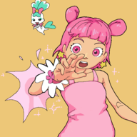 1girl artist:unknown cure_blossom nintendo_switch_sports precure sportsmate transformation // 600x600 // 27KB