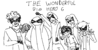 baymax big_hero_6 crossover fred fredzilla go-go_tomago hiro_hamada honey_lemon marvel parody the_wonderful_101 wasabi wonder_mask // 898x463 // 49KB