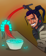 colored jetstream_sam metal_gear_rising metal_gear_solid parody revengeance sword // 1500x1839 // 1.3MB