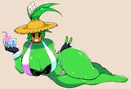 1girl artist:gerard_burn blaster_master_zero blaster_master_zero_2 cleavage colored gigantic_breasts huge_breasts kanna sling_bikini thick_thighs // 2744x1863 // 1.4MB