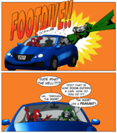 2boys artist:unknown car comic doctor_doom marvel_vs_capcom spider-man text vehicle // 1500x1716 // 1.1MB