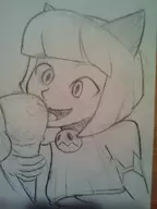 artist:classyahuizotl eating ice_cream ms._fortune skullgirls // 1920x2560 // 902KB