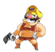 colored cosplay super_mario super_smash_bros wario wario_land zero_suit // 3700x3500 // 1.8MB