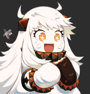 1girl abyssal artist:mateus_upd donut eating food hoppou kantai_collection northern_princess // 892x927 // 469KB