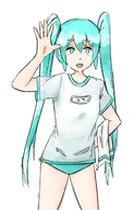 colored gym_uniform hatsune_miku tagme twintails vocaloid // 806x1254 // 617KB