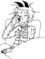 bed monochrome ms._fortune mspaint pajamas skullgirls text yawning // 683x903 // 64KB