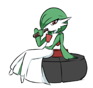 1girl bottle coca-cola colored drinking gardevoir pokemon red_eyes sitting soda // 887x843 // 165KB