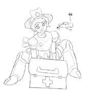 artist:harrace box cinnamon medic mega_man_(series) mega_man_x mega_man_x_command_mission // 717x755 // 164KB