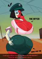 1girl artist:fromariels ena Ena:_Dream_BBQ hat huge_ass huge_breasts text thick // 2109x2915 // 3.1MB