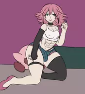 1boy 1girl artist:goseb90 final_fight futanari kirby kirby_(series) poison // 732x804 // 172KB