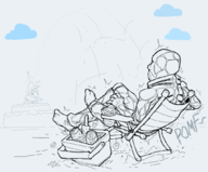 2boys artist:grey chair pianta scorn scorn_guy super_mario super_mario_sunshine // 1063x881 // 50KB