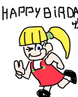 artist:unknown blonde_hair blue_eyes mega_man_(series) ponytail roll_caskett text // 400x500 // 31KB