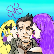 2girls ace_attorney artist:unknown camilla dick_gumshoe elise fire_emblem fire_emblem_fates joke_delivery licking tongue // 1000x1000 // 1.8MB