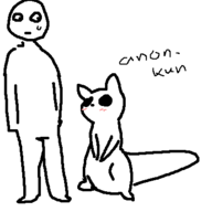 anon artist:unknown blush dialogue doodle looking_at_partner rain_world slugcat survivor sweat text // 400x400 // 3.1KB