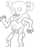 chibi doom revenant skeleton sketch // 2000x2400 // 396KB