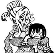 harvest_moon monochrome renee selena tree_of_tranquility // 388x370 // 29KB