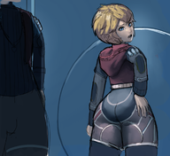 1boy artist:necrolepsy blonde_hair blue_eyes colored mirror parody short_hair shulk the_incredibles xenoblade xenoblade_chronicles // 689x632 // 335KB