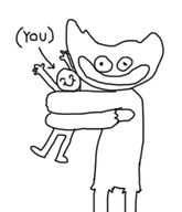 1boy anon artist:unknown happy hugging huggy_wuggy poppy_playtime // 286x332 // 36KB