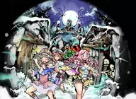 atelier_(series) atelier_rorona bloody_marie colored crossover halloween jack'o'lantern marie_korbel ostarion parody pugna pumpkin rorolina_frixell skeleton skullgirls snow spooky town // 2000x1454 // 2.0MB