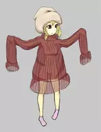 artist:asd comfy cute ff3 ffiii final_fantasy final_fantasy_iii long_sleeves sweater transparent white_mage // 460x600 // 105KB