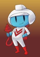 1boy blue_eyes colored dig_dug smile // 836x1187 // 365KB