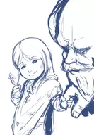 1boy 1girl artist:unknown brad_armstrong buddy flower lisa_(series) lisa_the_painful // 408x589 // 150KB