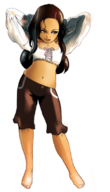 1girl artist:necrolepsy brown_eyes brown_hair dead_rising feet isabela_keyes long_hair midriff younger // 453x789 // 278KB