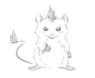 artist:evilvileveil dragon_quest dragon_quest_viii monochrome munchie thumbs_up // 420x345 // 46KB