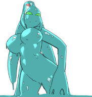 artist:necrolepsy chaos colored huge_breasts sonic_(series) sonic_adventure // 788x833 // 213KB