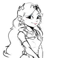 1girl artist:justdavefnd monochrome pointy_ears princess_zelda the_legend_of_zelda toon_zelda wind_waker // 1600x1600 // 464KB