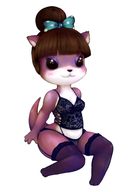 animal_crossing colored furry lingerie lottie stockings // 1147x1591 // 737KB