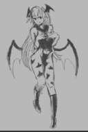 cosplay darkstalkers kantai_collection morrigan_aensland shimakaze sketch succubus wings // 445x666 // 93KB