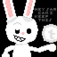 artist:pixelfaggot colored logo max pixel_art rabbit sam_&_max smug telltale_games text // 1024x1024 // 8.7KB