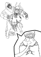 1boy 1girl armor artist:unknown breasts horns liese nipples radiant_historia sex tail // 1000x1390 // 416KB