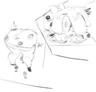 1girl anthology_of_the_killer artist:stinky_peanut ass bb bbw dress heels huge_ass multiple_angles sketch stuck stuck_in_wall thick_thighs worried // 787x753 // 70KB