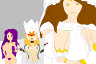 hack artist:shock1ng_blue bikini breasts brown_hair dark_souls giantess gwynevere hat helba huge_breasts lactation libra_heart's_sword_of_succubus orange_hair pubic_hair purple_eyes purple_hair succubus visor yellow_eyes // 5280x3546 // 2.5MB